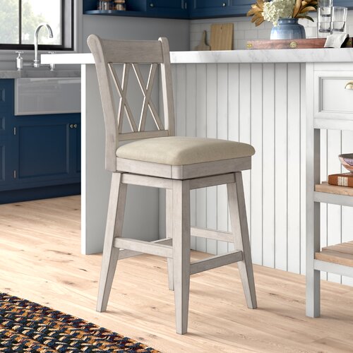 Fortville Swivel Upholstered Counter Stool